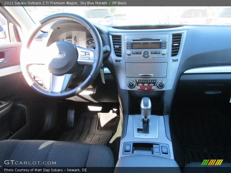Sky Blue Metallic / Off Black 2011 Subaru Outback 2.5i Premium Wagon
