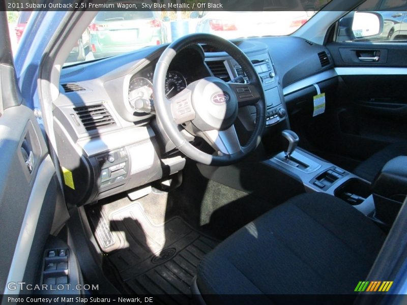 Sky Blue Metallic / Off Black 2011 Subaru Outback 2.5i Premium Wagon