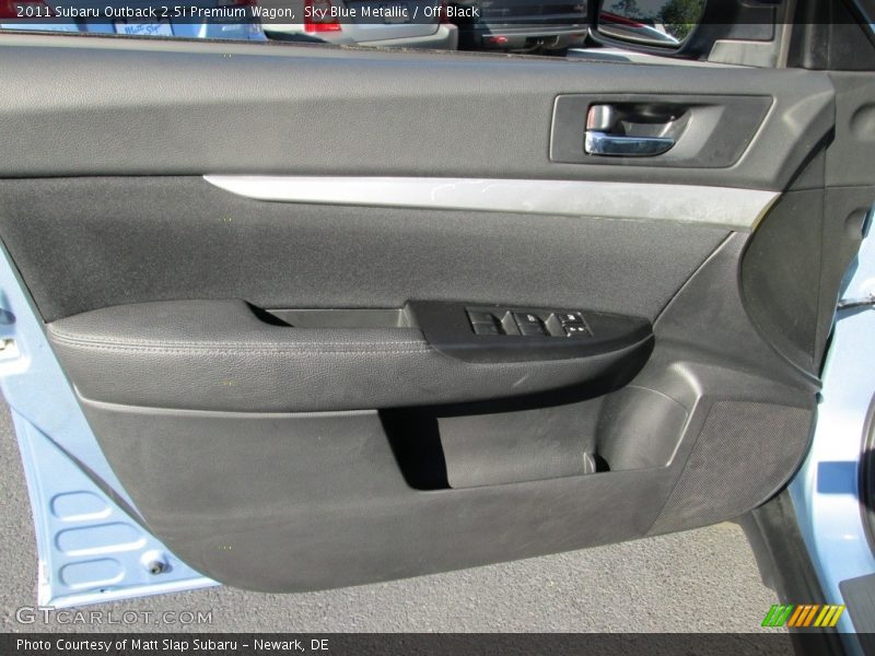 Sky Blue Metallic / Off Black 2011 Subaru Outback 2.5i Premium Wagon