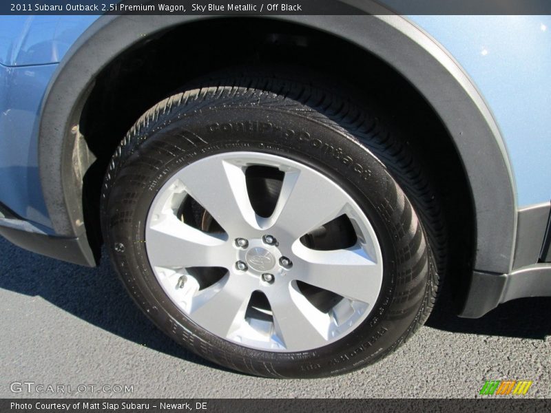 Sky Blue Metallic / Off Black 2011 Subaru Outback 2.5i Premium Wagon