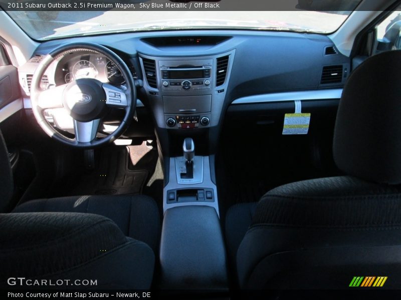 Sky Blue Metallic / Off Black 2011 Subaru Outback 2.5i Premium Wagon