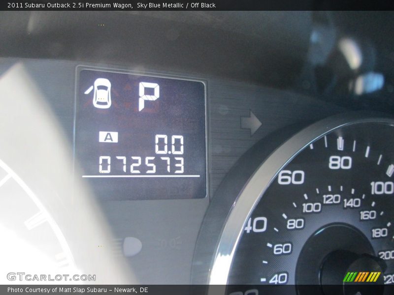 Sky Blue Metallic / Off Black 2011 Subaru Outback 2.5i Premium Wagon