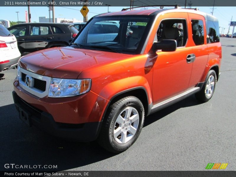 Citrus Fire Metallic / Gray 2011 Honda Element EX 4WD