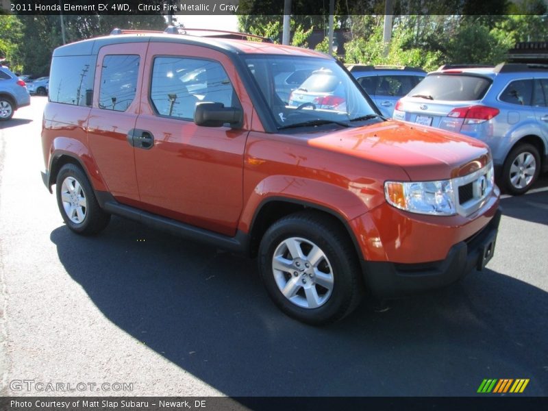 Citrus Fire Metallic / Gray 2011 Honda Element EX 4WD