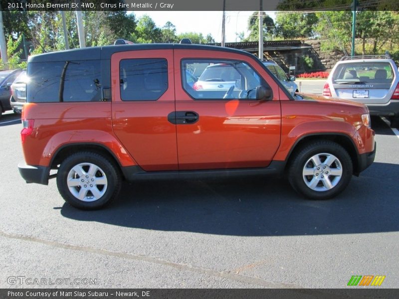 Citrus Fire Metallic / Gray 2011 Honda Element EX 4WD