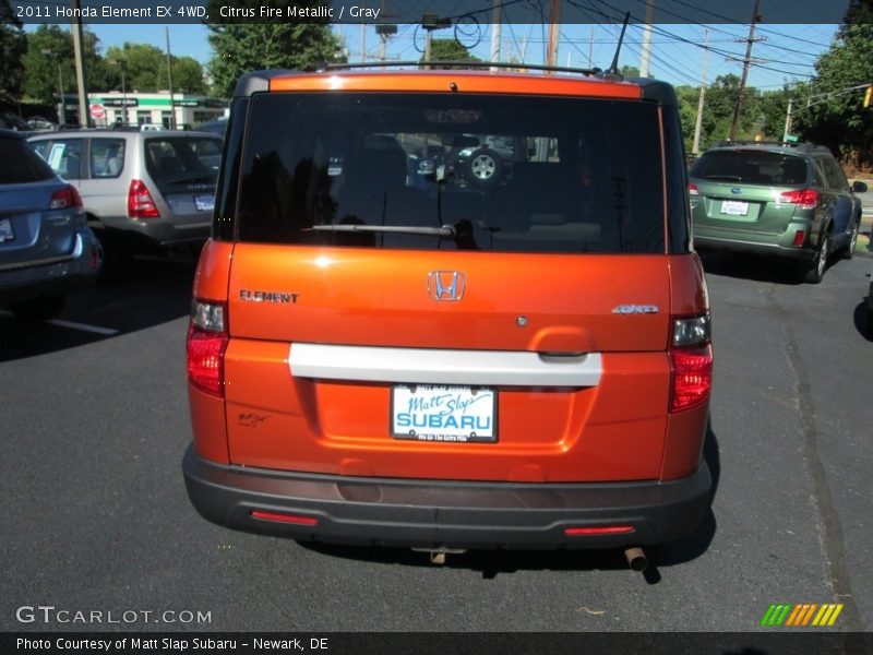 Citrus Fire Metallic / Gray 2011 Honda Element EX 4WD