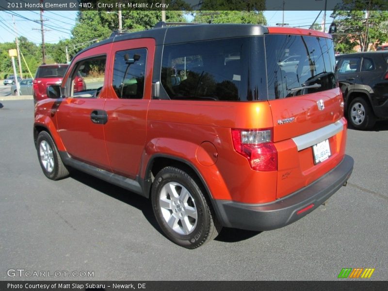 Citrus Fire Metallic / Gray 2011 Honda Element EX 4WD