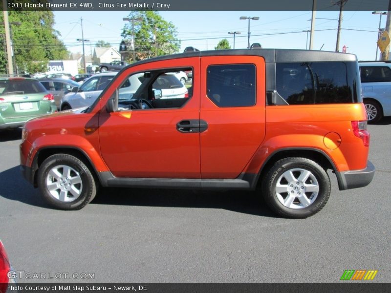 Citrus Fire Metallic / Gray 2011 Honda Element EX 4WD
