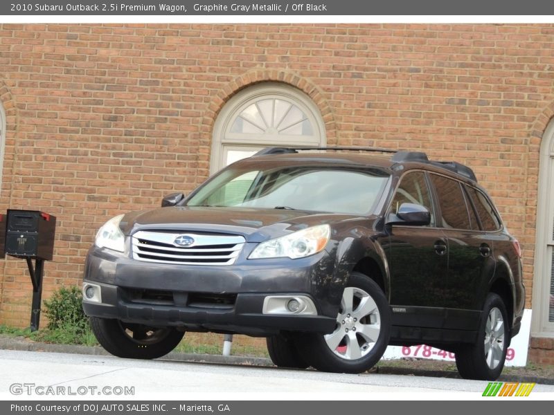 Graphite Gray Metallic / Off Black 2010 Subaru Outback 2.5i Premium Wagon