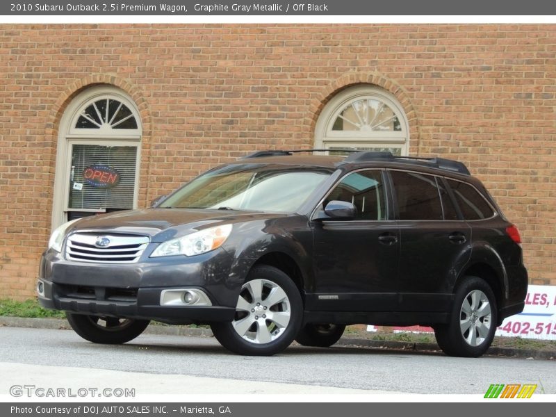 Graphite Gray Metallic / Off Black 2010 Subaru Outback 2.5i Premium Wagon
