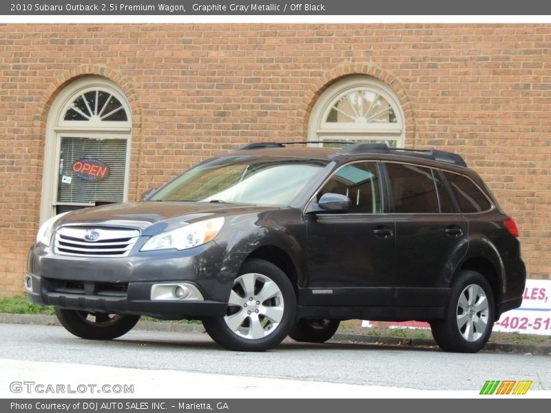 Graphite Gray Metallic / Off Black 2010 Subaru Outback 2.5i Premium Wagon