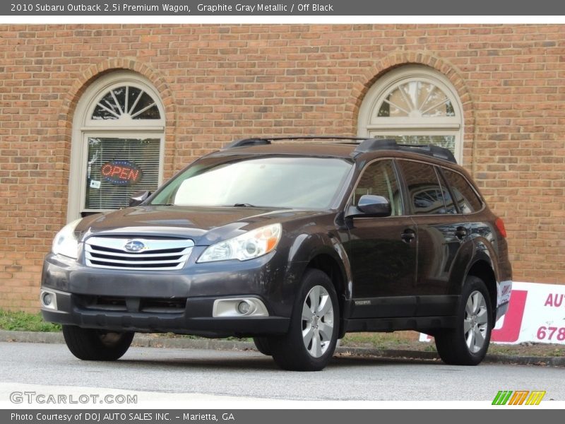 Graphite Gray Metallic / Off Black 2010 Subaru Outback 2.5i Premium Wagon
