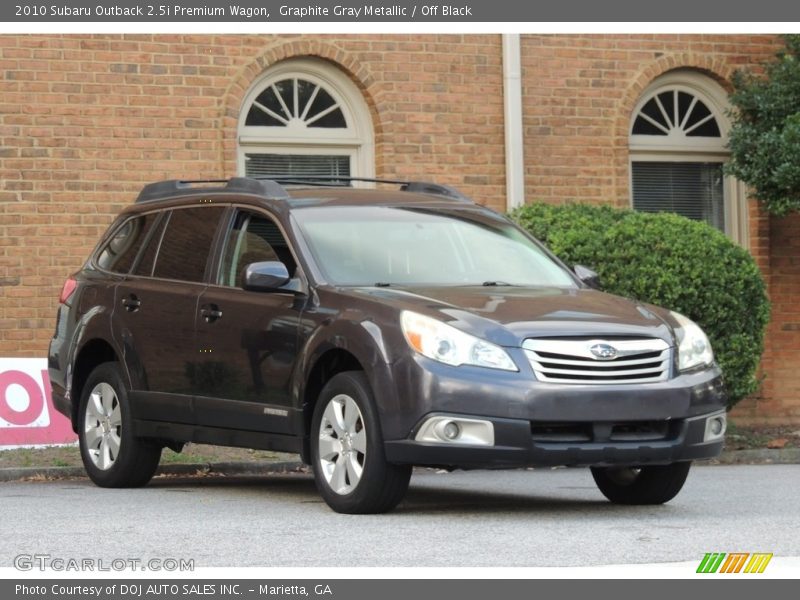 Graphite Gray Metallic / Off Black 2010 Subaru Outback 2.5i Premium Wagon