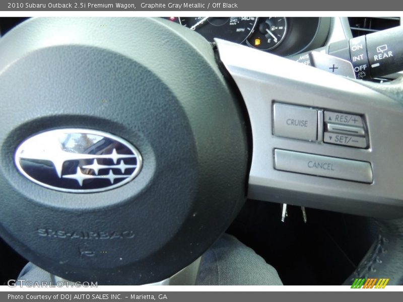 Graphite Gray Metallic / Off Black 2010 Subaru Outback 2.5i Premium Wagon