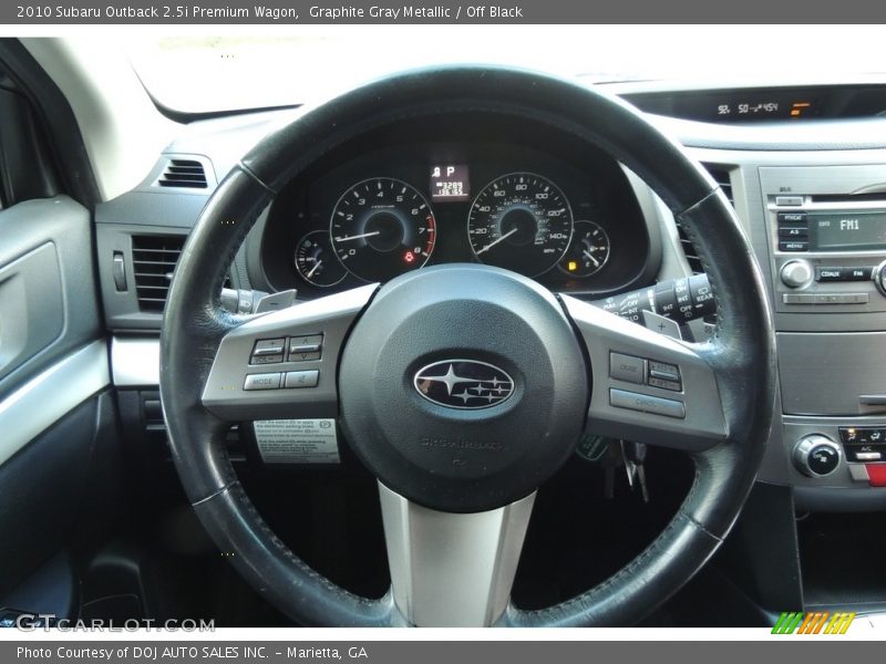 Graphite Gray Metallic / Off Black 2010 Subaru Outback 2.5i Premium Wagon