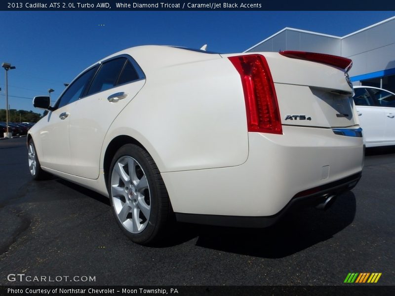 White Diamond Tricoat / Caramel/Jet Black Accents 2013 Cadillac ATS 2.0L Turbo AWD