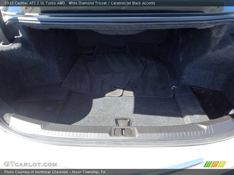 White Diamond Tricoat / Caramel/Jet Black Accents 2013 Cadillac ATS 2.0L Turbo AWD