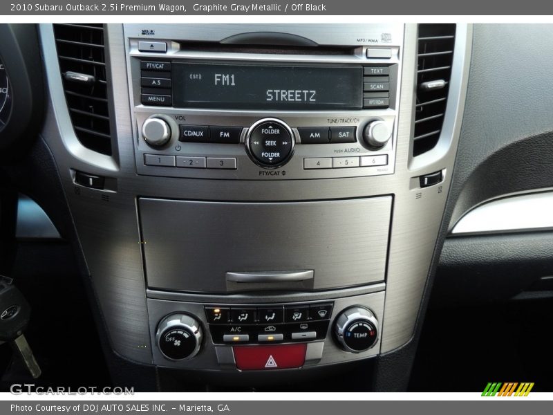 Graphite Gray Metallic / Off Black 2010 Subaru Outback 2.5i Premium Wagon