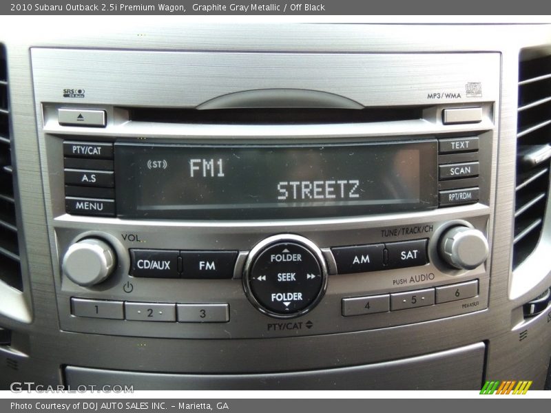 Graphite Gray Metallic / Off Black 2010 Subaru Outback 2.5i Premium Wagon