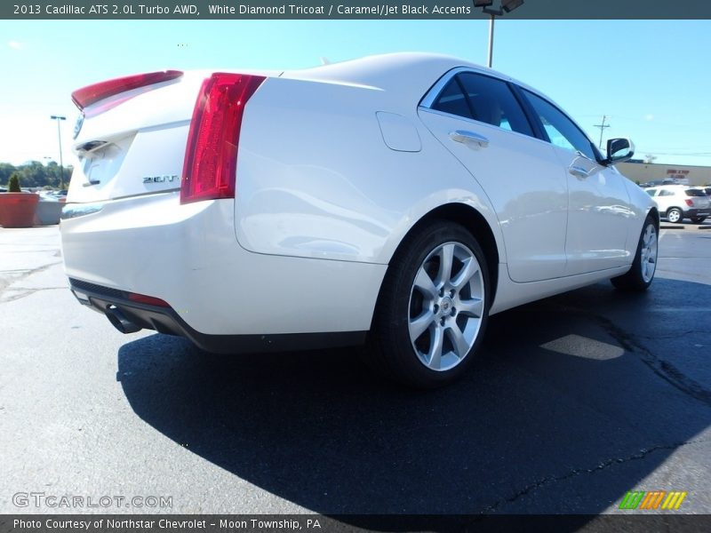 White Diamond Tricoat / Caramel/Jet Black Accents 2013 Cadillac ATS 2.0L Turbo AWD
