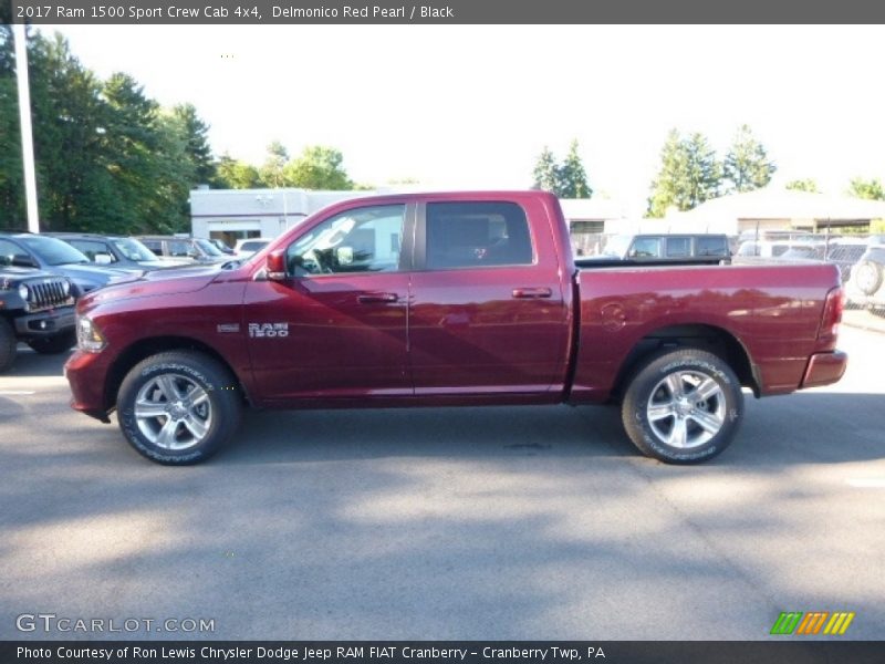 Delmonico Red Pearl / Black 2017 Ram 1500 Sport Crew Cab 4x4