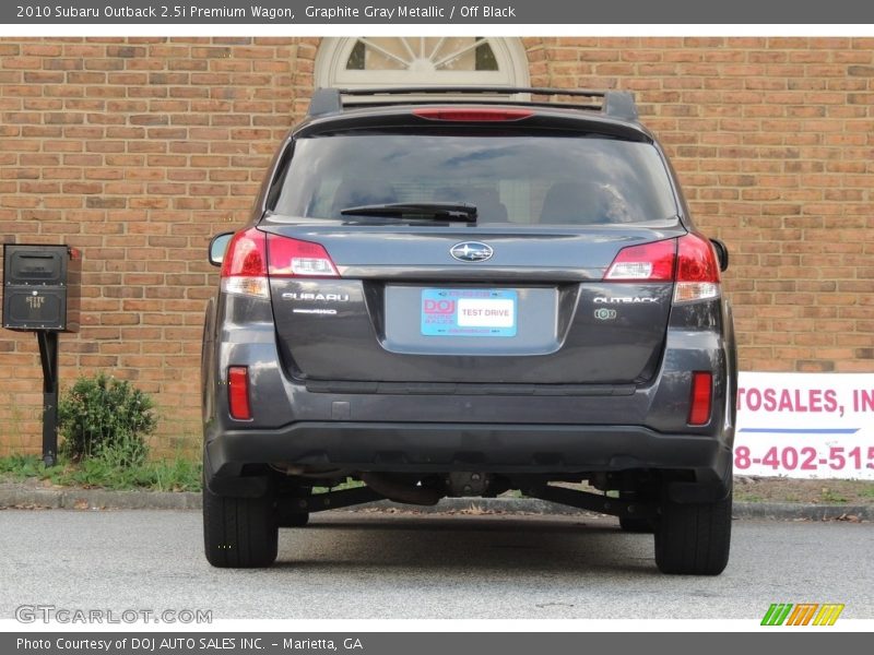 Graphite Gray Metallic / Off Black 2010 Subaru Outback 2.5i Premium Wagon