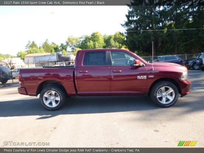 Delmonico Red Pearl / Black 2017 Ram 1500 Sport Crew Cab 4x4