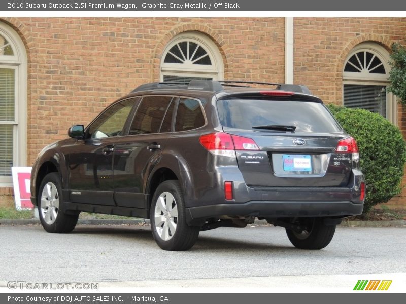 Graphite Gray Metallic / Off Black 2010 Subaru Outback 2.5i Premium Wagon