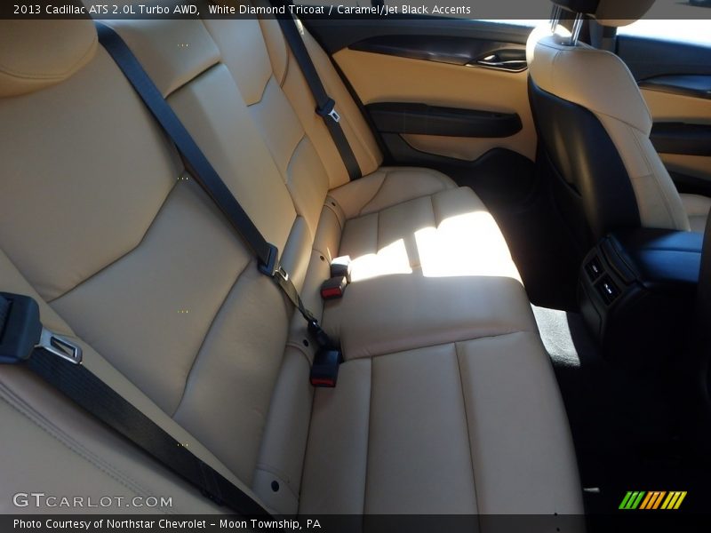 White Diamond Tricoat / Caramel/Jet Black Accents 2013 Cadillac ATS 2.0L Turbo AWD