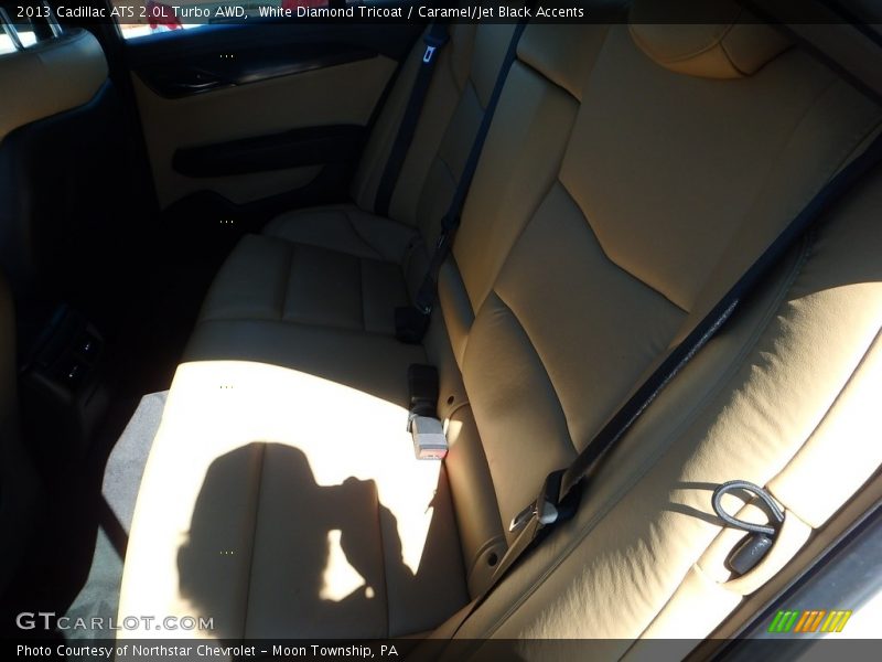 White Diamond Tricoat / Caramel/Jet Black Accents 2013 Cadillac ATS 2.0L Turbo AWD
