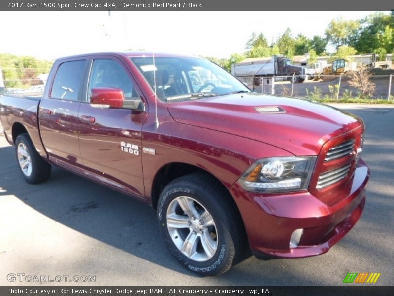 Delmonico Red Pearl / Black 2017 Ram 1500 Sport Crew Cab 4x4
