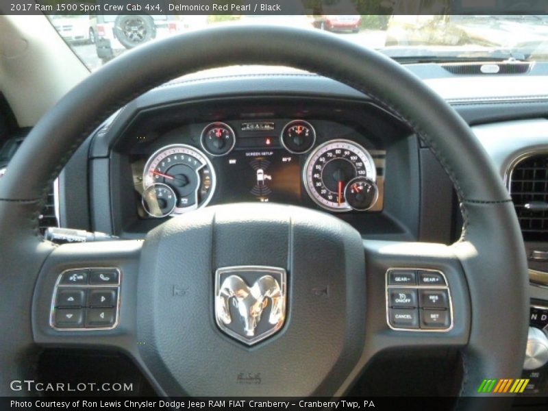 Delmonico Red Pearl / Black 2017 Ram 1500 Sport Crew Cab 4x4