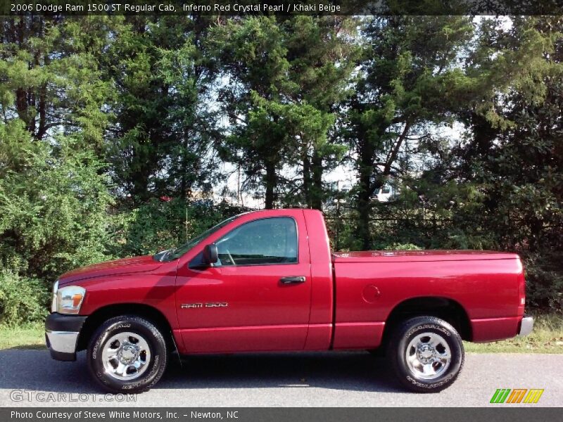 Inferno Red Crystal Pearl / Khaki Beige 2006 Dodge Ram 1500 ST Regular Cab