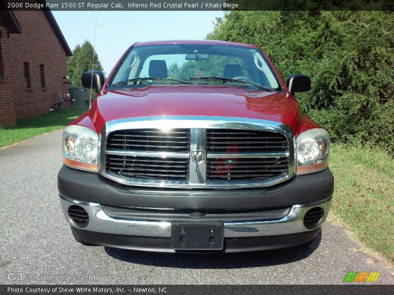Inferno Red Crystal Pearl / Khaki Beige 2006 Dodge Ram 1500 ST Regular Cab