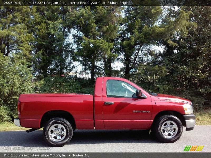 Inferno Red Crystal Pearl / Khaki Beige 2006 Dodge Ram 1500 ST Regular Cab