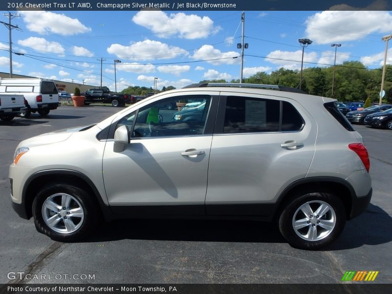 Champagne Silver Metallic / Jet Black/Brownstone 2016 Chevrolet Trax LT AWD