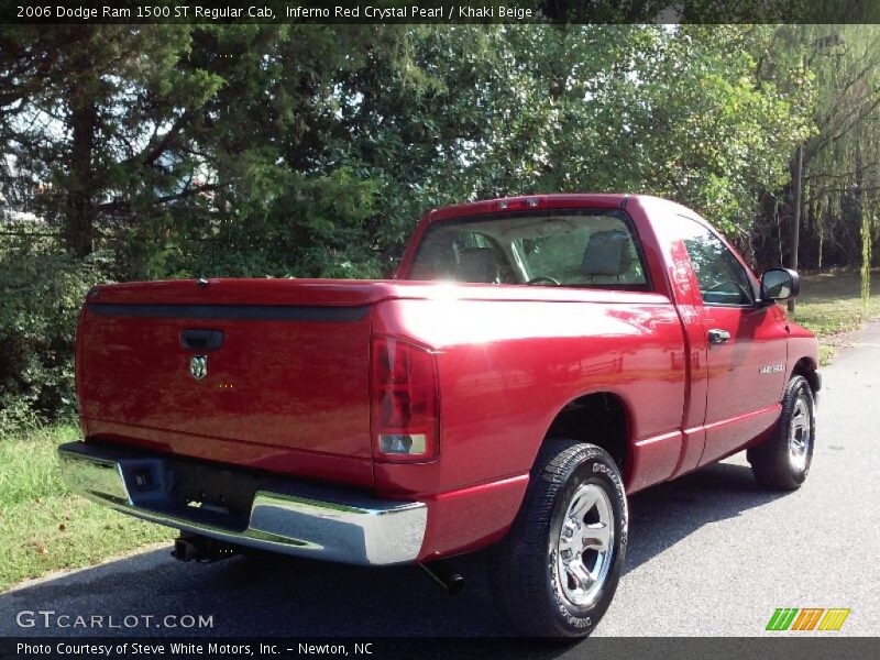 Inferno Red Crystal Pearl / Khaki Beige 2006 Dodge Ram 1500 ST Regular Cab