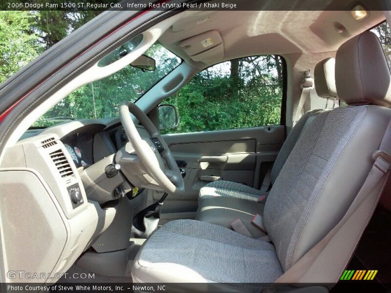 Inferno Red Crystal Pearl / Khaki Beige 2006 Dodge Ram 1500 ST Regular Cab