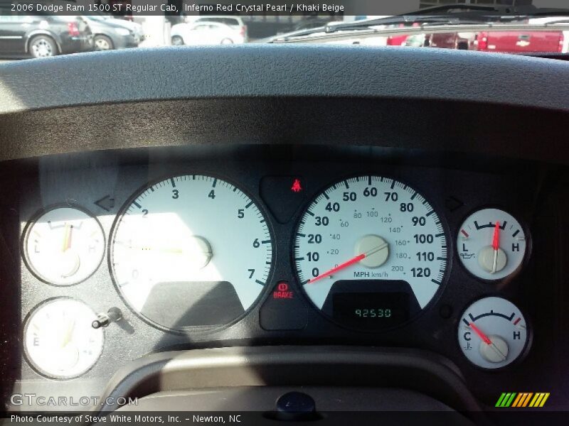 Inferno Red Crystal Pearl / Khaki Beige 2006 Dodge Ram 1500 ST Regular Cab