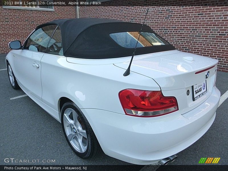 Alpine White / Black 2013 BMW 1 Series 128i Convertible