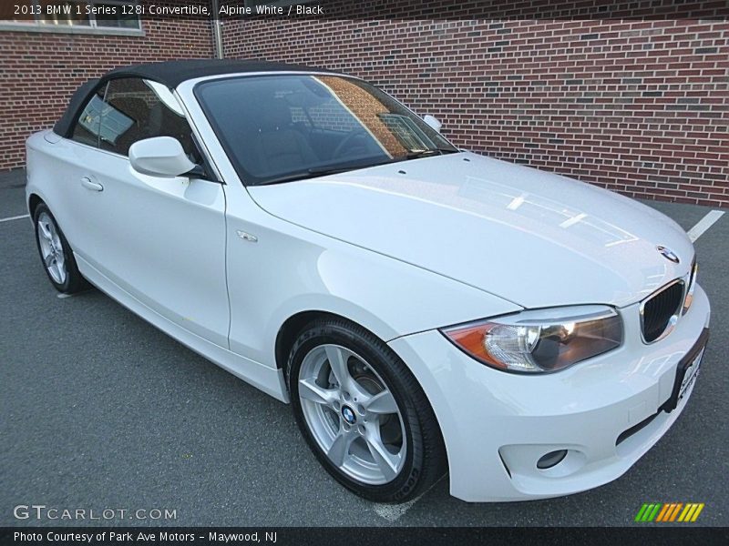 Alpine White / Black 2013 BMW 1 Series 128i Convertible