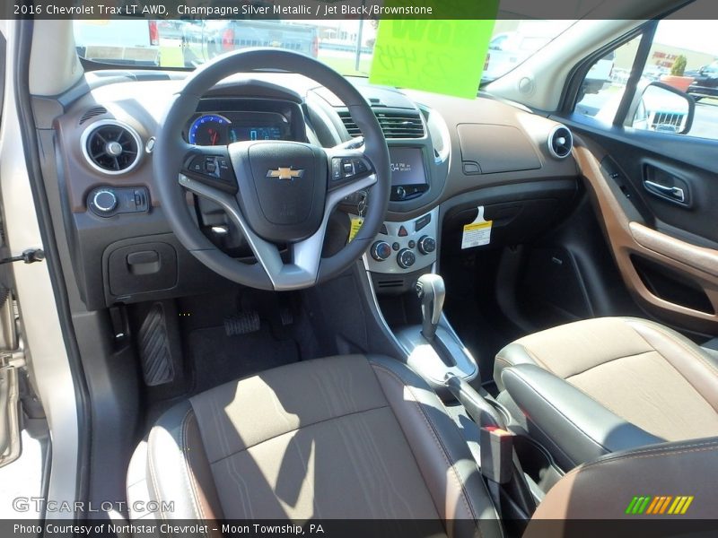 Champagne Silver Metallic / Jet Black/Brownstone 2016 Chevrolet Trax LT AWD