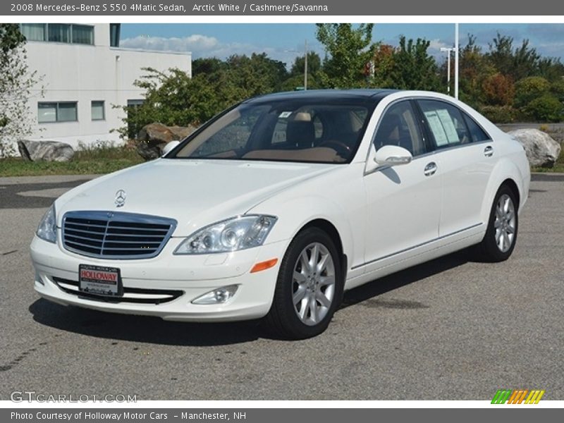 Arctic White / Cashmere/Savanna 2008 Mercedes-Benz S 550 4Matic Sedan