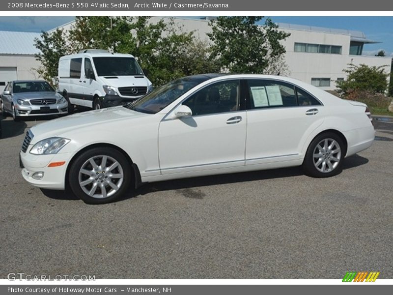 Arctic White / Cashmere/Savanna 2008 Mercedes-Benz S 550 4Matic Sedan