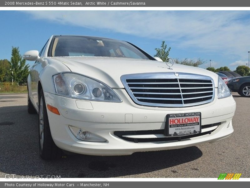 Arctic White / Cashmere/Savanna 2008 Mercedes-Benz S 550 4Matic Sedan