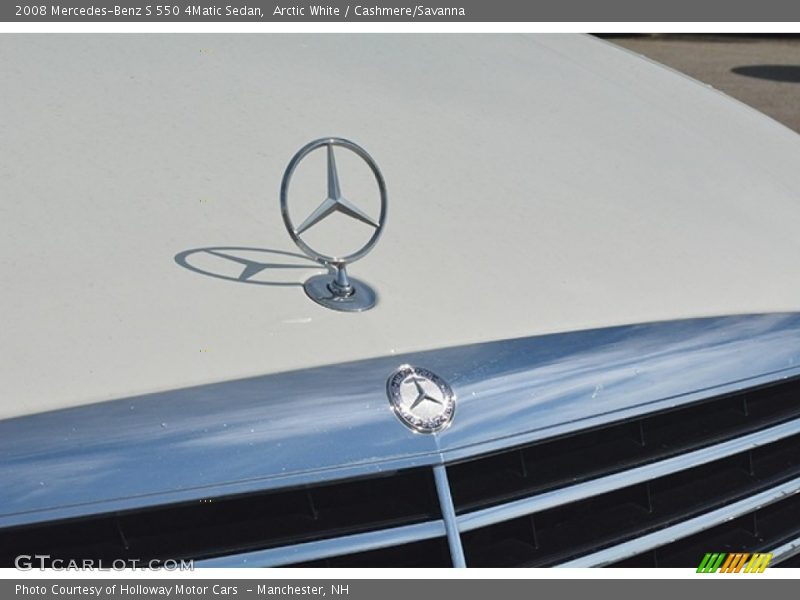 Arctic White / Cashmere/Savanna 2008 Mercedes-Benz S 550 4Matic Sedan