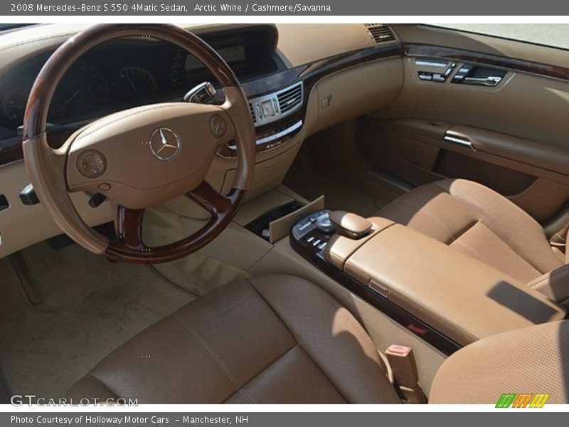 Arctic White / Cashmere/Savanna 2008 Mercedes-Benz S 550 4Matic Sedan