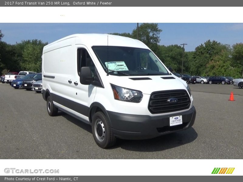 Oxford White / Pewter 2017 Ford Transit Van 250 MR Long