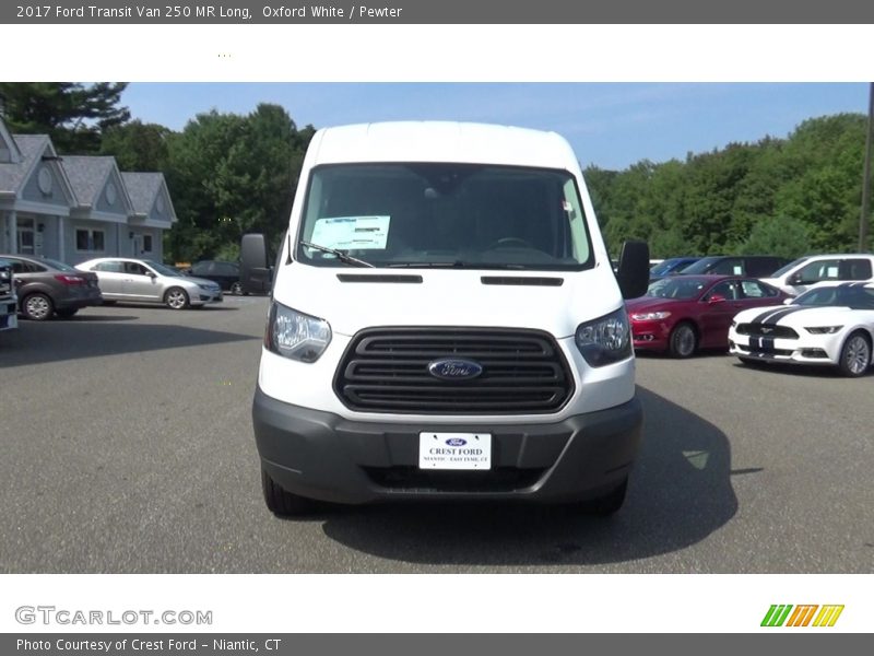 Oxford White / Pewter 2017 Ford Transit Van 250 MR Long