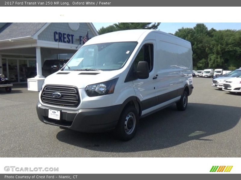 Oxford White / Pewter 2017 Ford Transit Van 250 MR Long